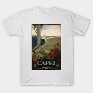 Capri, Italy - Vintage Travel Poster Design T-Shirt